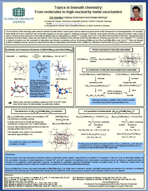 Poster: Topics in bismuth chemistry: From molecules to high-nuclearity metal oxoclusters